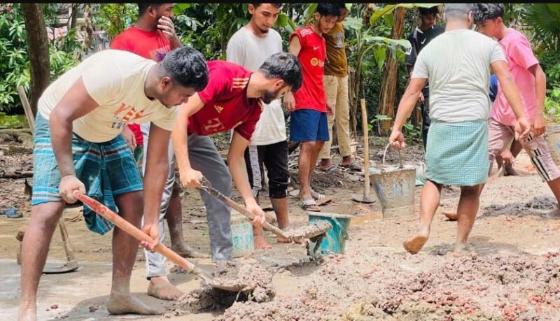 When roads failed, 40 youths in a Moulvibazar village took matters into their own hands