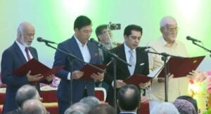 Four ministers, two state ministers take oath as cabinet expands