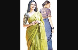 Tradition with a Modern Touch : Printed blouses with sarees