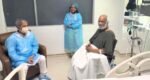 President visits hospital to see Minister Abdul Moyeen Khan