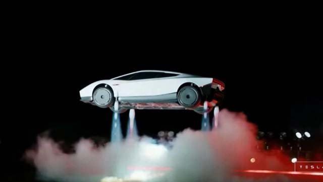 Elon Musk unveils Tesla’s ‘flying’ car