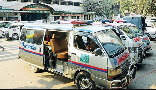 Private ambulance owners halt strike at Dhaka Medical for seven days